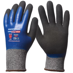 EUROCUT 5 VÁGÁSBIZTOS, VÉGIG KÉK NITRIL + SANDY CSB RÉTEG