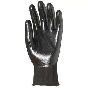SZERELŐKESZTYŰ, SZÜRKE PA/FEKETE NITRIL MÁRTÁS, 3/4 HÁT