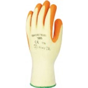 MÁRTOTT NARANCS LATEX KESZTYŰ, SÁRGA KÉZHÁT,CSÚSZÁSÁLLÓ
