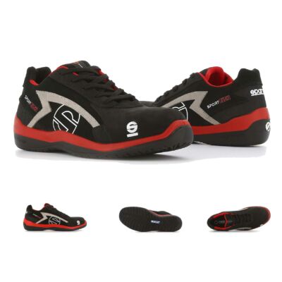 Sparco Sport Evo munkavédelmi cipő S3 (piros-fekete)