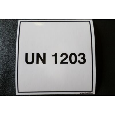 Bárca: UN 1203 Benzin szállítás 100x100 mm Öntapadó