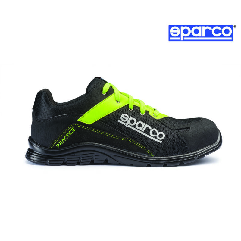 Sparco Practice munkavédelmi cipő S1P (fekete-fluosárga)